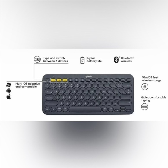Logitech K380 Multi-Device Bluetooth Keyboard - Picture 9 of 14